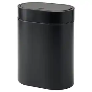 BROGRUND Abfalleimer mit Druckdeckel, schwarz, 4 l