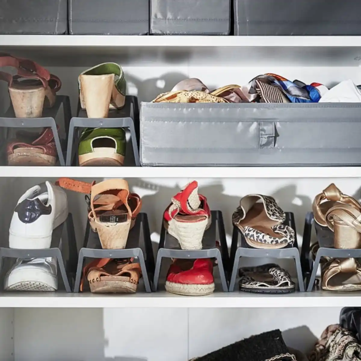 Bild 4 von MURVEL Schuhaufbewahrung, grau, 14x14x24 cm