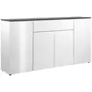 Bild 1 von Livetastic Sideboard, Weiß Hochglanz, Kunststoff, 3 Fächer, 1 Schubladen, 177.5x92x40 cm, Wohnzimmer, Kommoden & Sideboards, Sideboards