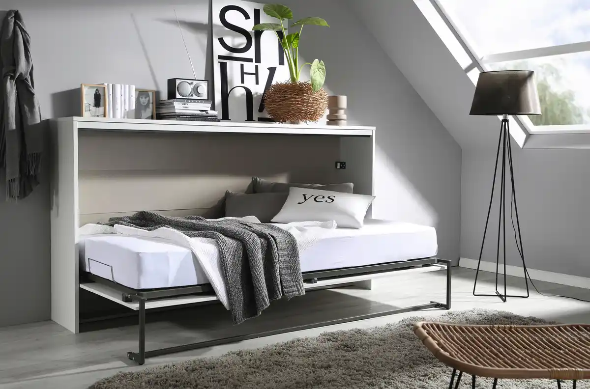 Bild 1 von Klappbett Albero ca. 90x200 cm Grau/Weiß, Weiß, Dunkelgrau