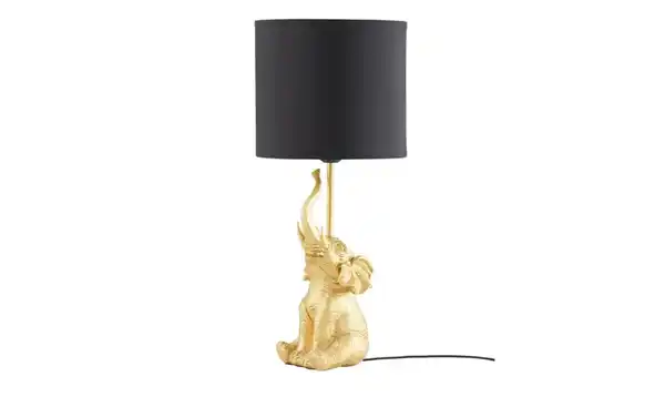 Bild 3 von KHG Tischleuchte, 1-flammig, goldfarben `Elefant´