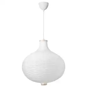 RISBYN / HAVSDJUP Hängeleuchte, Zwiebelform/weiß, 57 cm