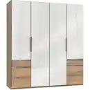 Bild 1 von Mid.you Drehtürenschrank Wimex Level 36C, Weiß, Eiche, Metall, 2 Fächer, 6 Schubladen, 200x216x58 cm, BQ - Bündnis für Qualität, Made in Germany, DIN EN ISO 9001,  umfangreiches Zubehör erhäl