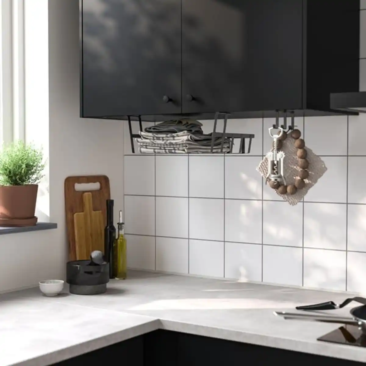 Bild 3 von PÅLYCKE Hängekorb, anthrazit, 36x26x14 cm