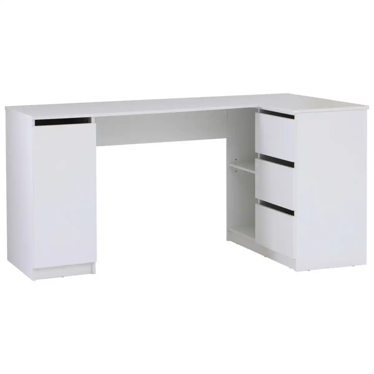 Bild 1 von Mid.you Eckschreibtisch, Weiß, Holzwerkstoff, 3 Schubladen, rechteckig, eckig, 154x77x84.5 cm, Stauraum, Arbeitszimmer, Schreibtische, Eckschreibtische