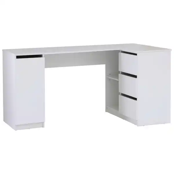 Bild 1 von Mid.you Eckschreibtisch, Weiß, Holzwerkstoff, 3 Schubladen, rechteckig, eckig, 154x77x84.5 cm, Stauraum, Arbeitszimmer, Schreibtische, Eckschreibtische