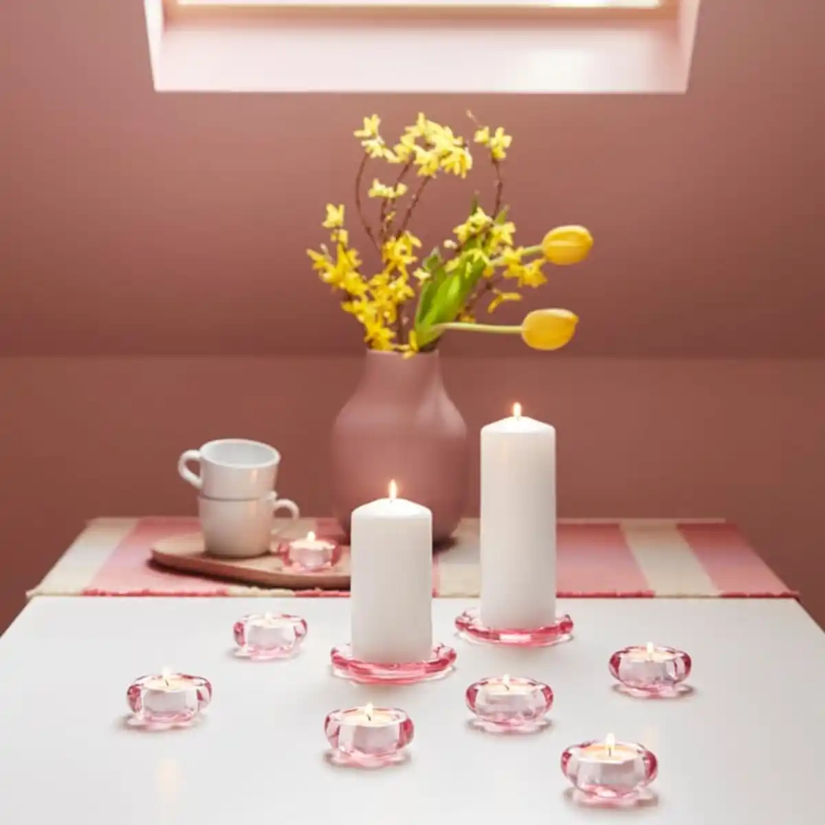 Bild 3 von BLADFÅGEL Kerzen-/Dekoschale, rosa, 11 cm