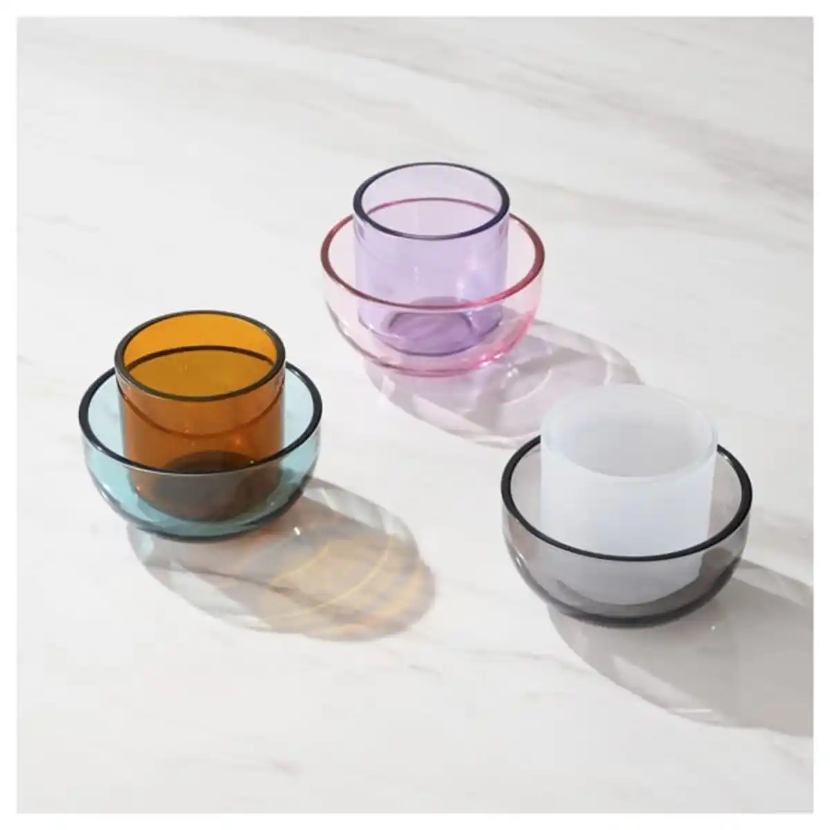 Bild 4 von TALLTITA Teelichthalter 2er-Set, blau/lila