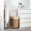 Bild 4 von TOLKNING Wäschekorb mit Rollen, Handarbeit Salweide, 31 l