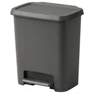 KNÖCKLA Treteimer, dunkelgrau, 25 l