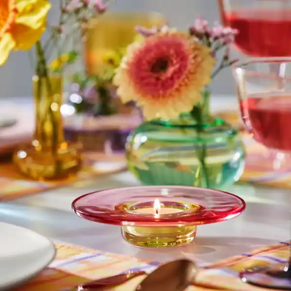 Bild 2 von TJÄRLEK Teelichthalter, bunt, 3 cm