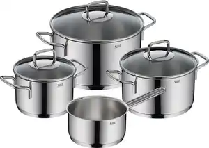Kochtopfset Silit Extra Cook Edelstahlfarben, 7-teilig, Edelstahlfarben