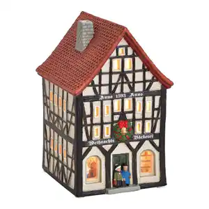 Xxxl Dekohaus anno 1593 Weihnachtsbäckerei, Mehrfarbig, Keramik, Haus, 10x17x11 cm, Dekoration, Skulpturen & Dekoobjekte, Dekoobjekte
