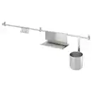 Bild 1 von KUNGSFORS Stangen, Haken, Tablet-Halt+1 Behä, Edelstahl, 112 cm