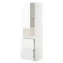 Bild 1 von METOD / MAXIMERA HS f Mikro m Tür/2 Sch, weiß/Voxtorp Hochglanz/weiß, 60x60x220 cm