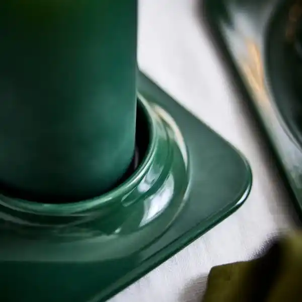 Bild 3 von VINTERFINT Blockkerzenhalter, dunkelgrün, 3 cm