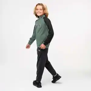 PUMA Trainingsanzug Kinder Polyester - grün/schwarz