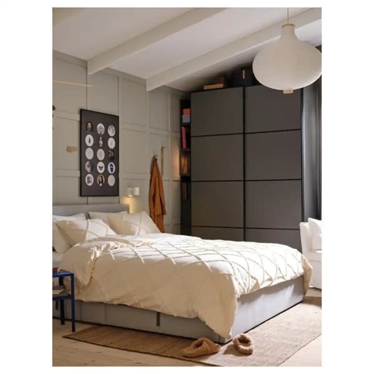 Bild 3 von RISBYN Hängeleuchtenschirm, Zwiebelform/weiß, 57 cm