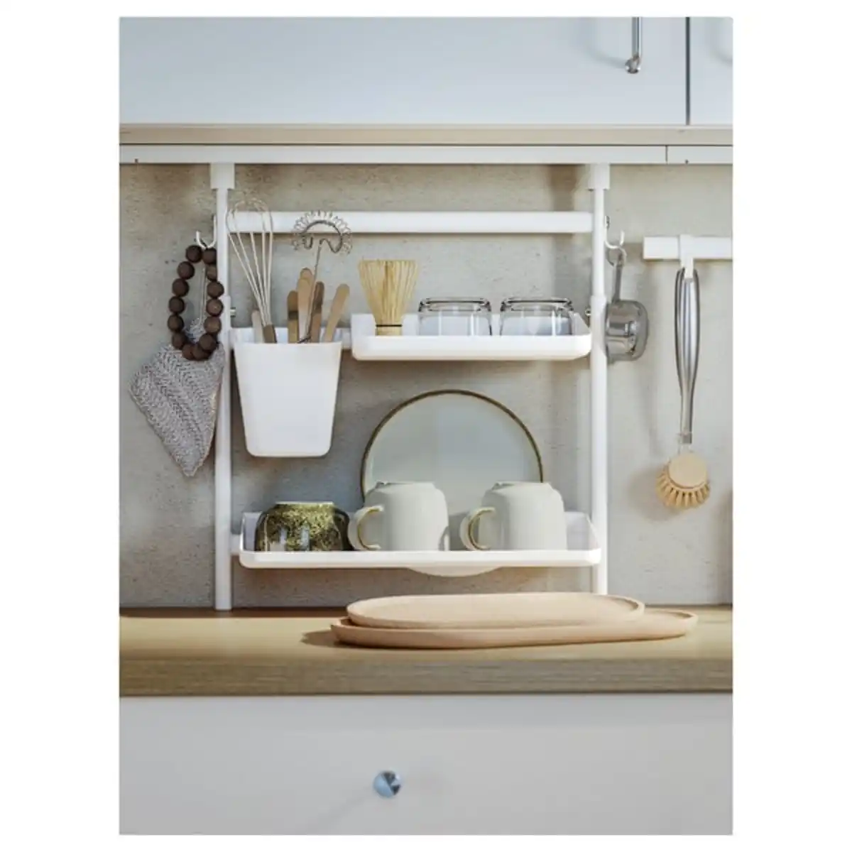 Bild 3 von SUNNERSTA Aufbewahrungs-Set Küche, ohne Bohren/Bod/Abtrgest/Behälter