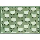 Bild 1 von wash+dry FUßMATTE Flock green, Grün, Textil, Schaf, rechteckig, 60x85 cm, Oeko-Tex® Standard 100, Teppiche & Böden, Fuß & Stufenmatten, Fußmatten und Schmutzfangmatten
