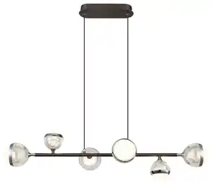 LED-Hängeleuchte Untsy Chrom-/Titanfarben max.42 Watt, Chromfarben, Klar, Titanfarben
