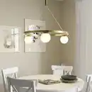 Bild 2 von AKTERSPRING Hängeleuchte, opalweiß Glas/vermessingt, 73 cm