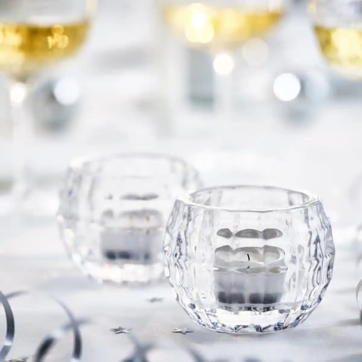 Bild 2 von FRÖJDA Teelichthalter, Klarglas, 6 cm