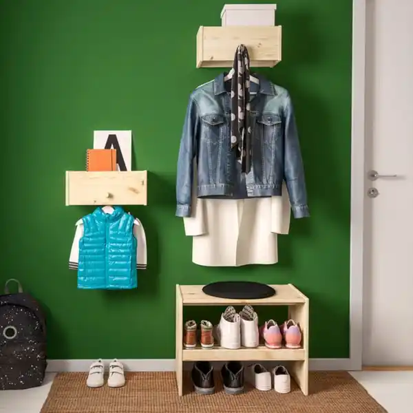 Bild 2 von RAGGBERG Bank mit Schuhablage, Kiefer, 60x35x45 cm