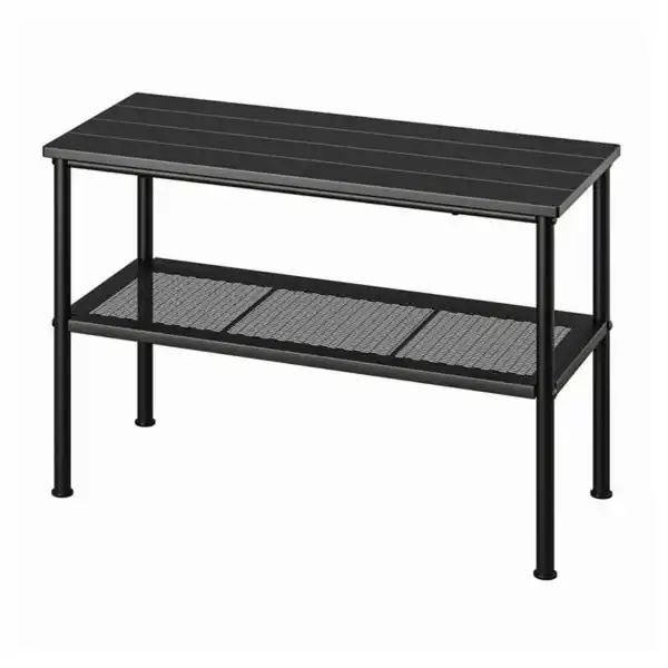 Bild 1 von NIPÅSEN Bank mit Schuhablage, schwarz, 79x35x52 cm