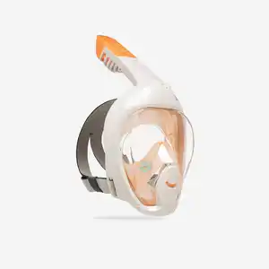 SUBEA Schnorchelmaske mit Tasche Easybreath Kinder 6–10 Jahre XS beige/orange