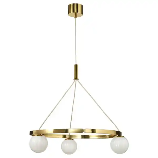 Bild 1 von AKTERSPRING Hängeleuchte, opalweiß Glas/vermessingt, 73 cm