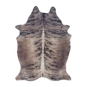 Novel Fellteppich Etosha, Braun, Weiß, Textil, Lederoptik, Tierform, 100x135 cm, Oeko-Tex® Standard 100, für Fußbodenheizung geeignet, schmutzabweisend, Hausstauballergiker lichtunempfindlich, an