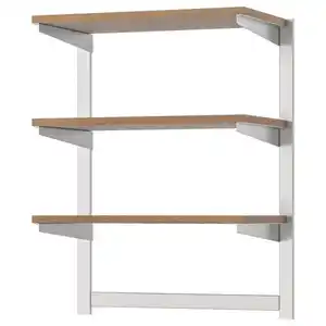 KUNGSFORS Aufhängeschiene + Boden/Magnleiste, Edelstahl/Esche