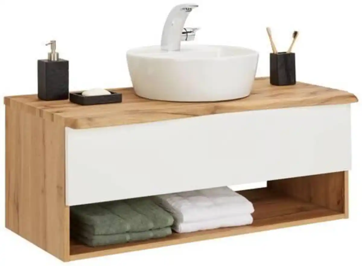 Bild 1 von Waschtischkombi in Eiche/Weiß, Weiß