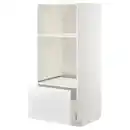Bild 1 von METOD / MAXIMERA HS f Ofen/Mikro mit Schubl, weiß/Voxtorp Hochglanz/weiß, 60x60x140 cm