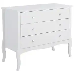 Landscape Kommode, Weiß, Metall, Pinie, massiv, 3 Schubladen, 100x80x45 cm, erweiterbar, Beimöbel erhältlich, stehend, Wohnzimmer, Kommoden & Sideboards, Kommoden