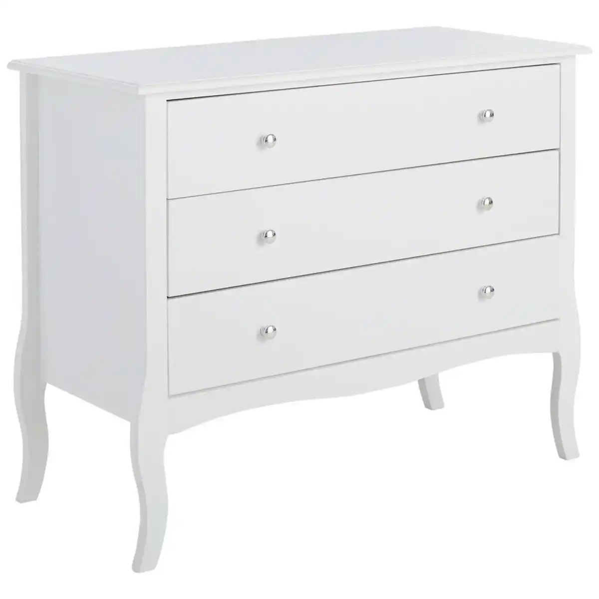 Bild 1 von Landscape Kommode, Weiß, Metall, Pinie, massiv, 3 Schubladen, 100x80x45 cm, erweiterbar, Beimöbel erhältlich, stehend, Wohnzimmer, Kommoden & Sideboards, Kommoden