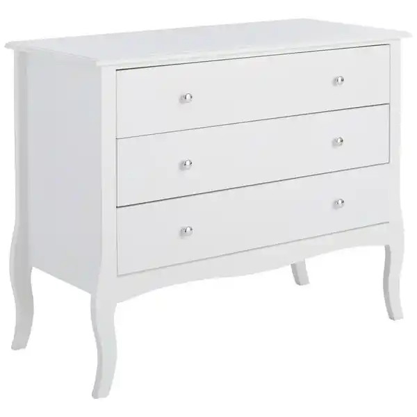 Bild 1 von Landscape Kommode, Weiß, Metall, Pinie, massiv, 3 Schubladen, 100x80x45 cm, erweiterbar, Beimöbel erhältlich, stehend, Wohnzimmer, Kommoden & Sideboards, Kommoden