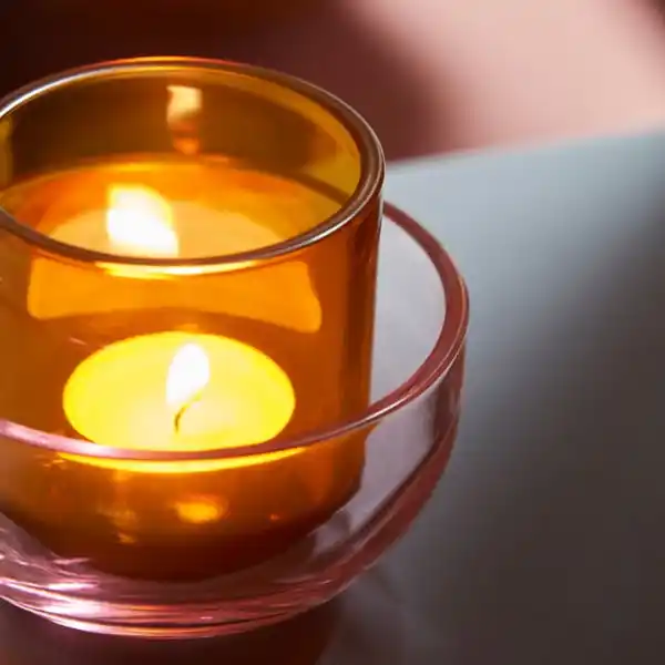 Bild 4 von TALLTITA Teelichthalter 2er-Set, rosa/braun