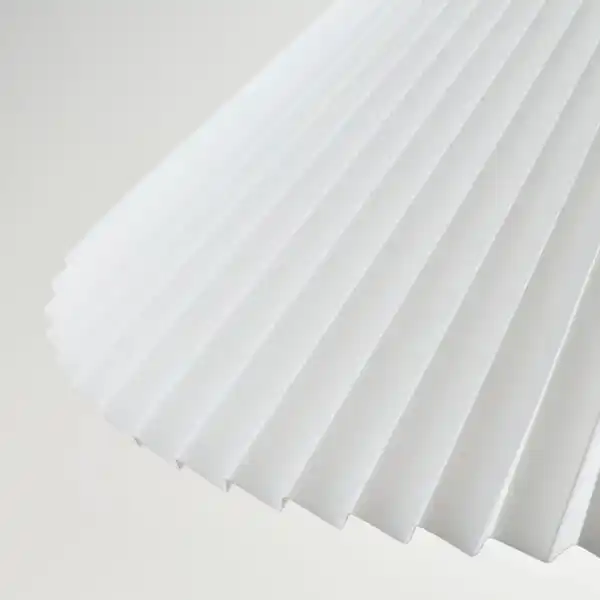 Bild 4 von KUDDLAVA / HAVSDJUP Hängeleuchte, plissiert weiß, 59 cm