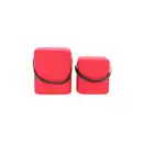 Bild 1 von Kayoom Hockerset, Rot, Schwarz, Kunststoff, Textil, Wohnzimmer, Hocker, Sitzhocker