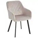 Bild 1 von Livetastic Armlehnstuhl, Taupe, Holz, Metall, Textil, Pappel, Sperrholz, eckig, 54x87x64 cm, Esszimmer, Stühle, Esszimmerstühle, Armlehnenstühle