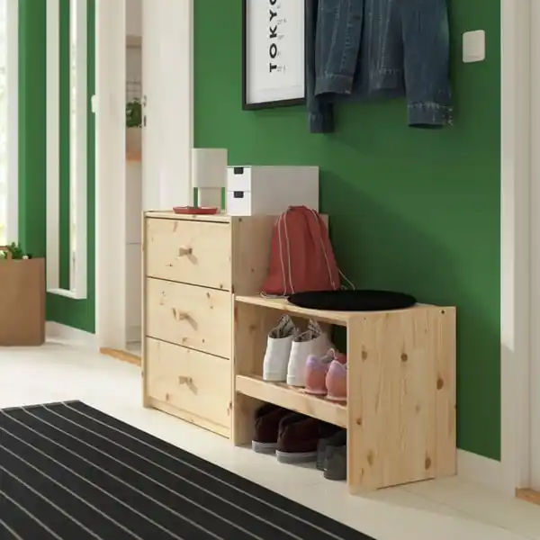 Bild 3 von RAGGBERG Bank mit Schuhablage, Kiefer, 60x35x45 cm