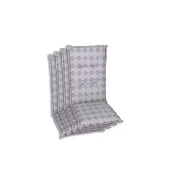 Bild 1 von Xxxl Sesselauflagenset, Grau, Textil, 4-teilig, Raute, Füllung: Schaumstoff, Vlies, 50x6x108 cm, Oeko-Tex® Standard 100, pflegeleicht, hochwertige Qualität, langlebig, für den Außenbereich geeig
