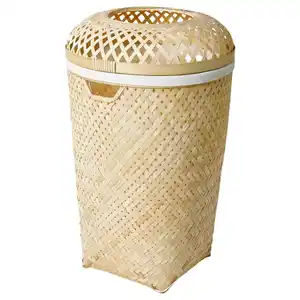SALUDING Wäschekorb, Handarbeit Bambus, 50 l