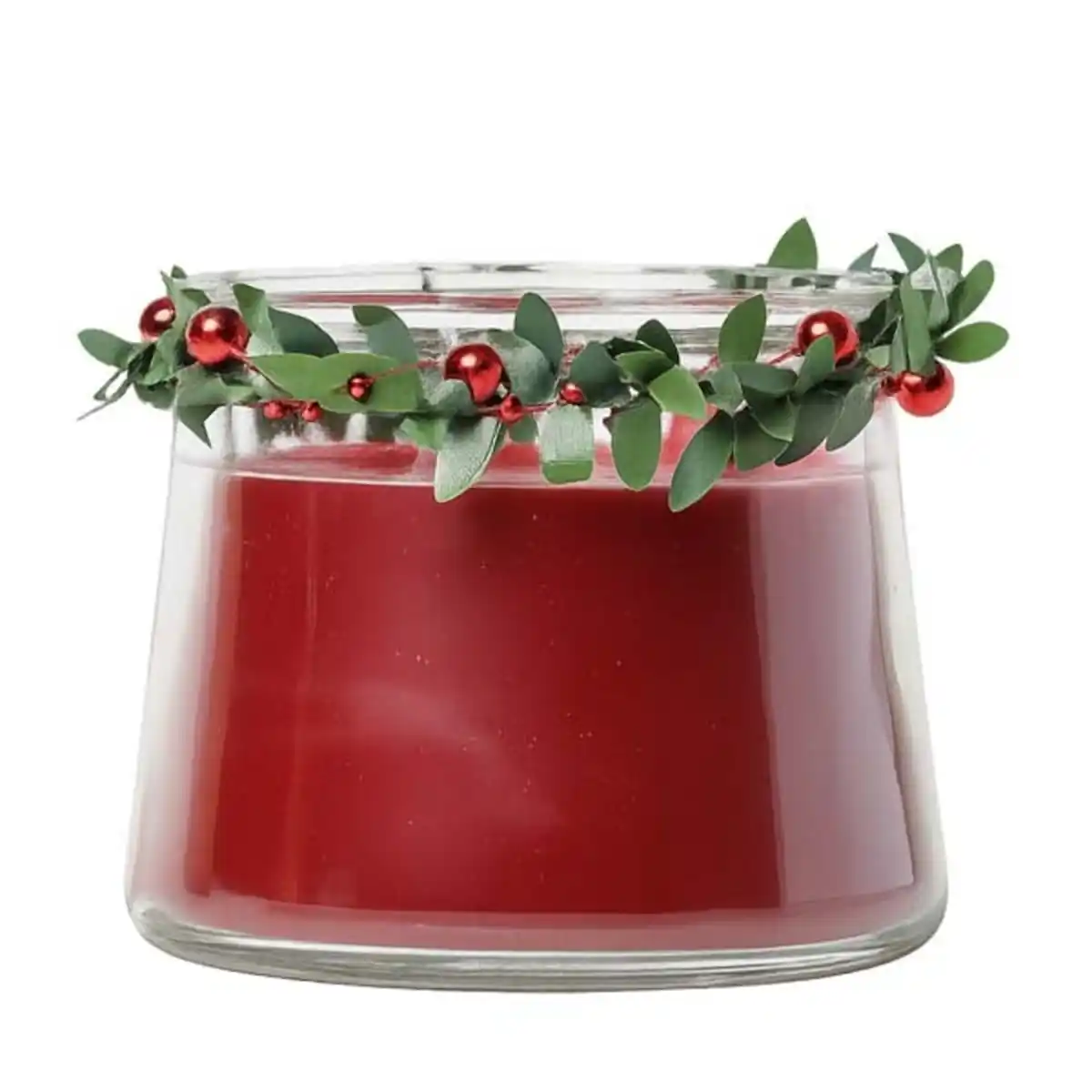 Bild 1 von Duftkerze im Glas + Ilex Deko