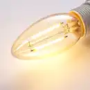 Bild 3 von LUNNOM LED-Leuchtmittel E14 210 lm, dimmbar/kerzenförmig Klarglas braun