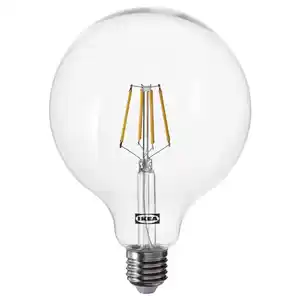 LUNNOM LED-Leuchtmittel E27 470 lm, dimmbar/rund Klarglas, 125 mm