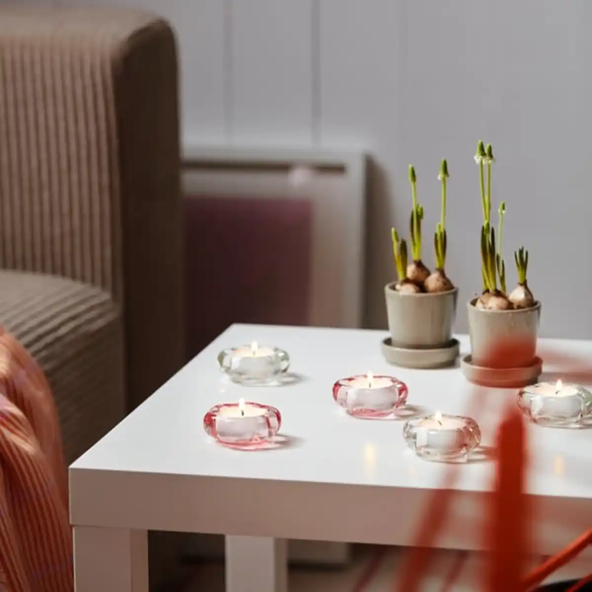 Bild 4 von BLADFÅGEL Teelichthalter, Klarglas, 3 cm