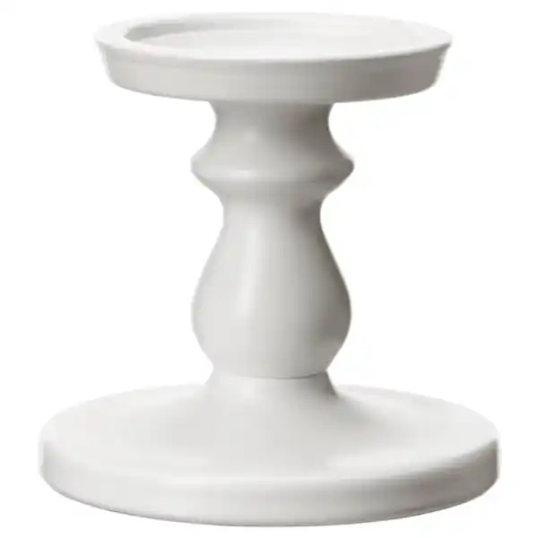 Bild 1 von ERSÄTTA Blockkerzenhalter, weiß, 13 cm
